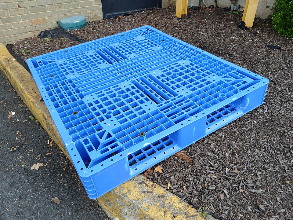 Pallet plástico azul