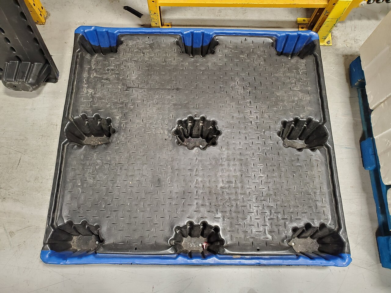 Pallet plástico visto de arriba