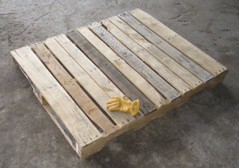 Pallet liviano visto de arriba