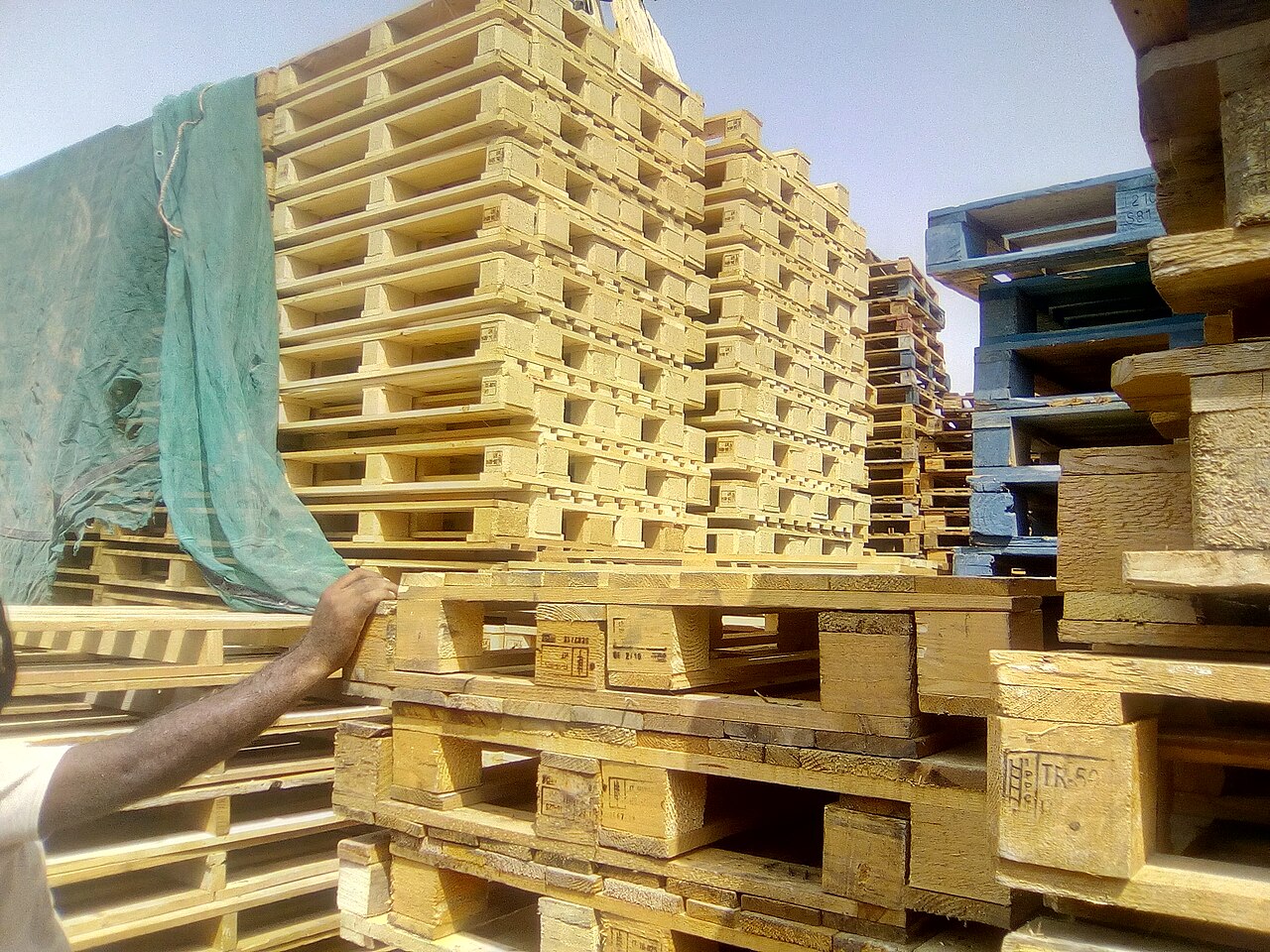 Pallets en un depósito